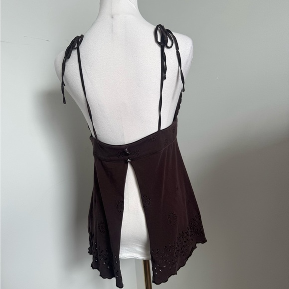 Vintage Y2K Bebe Babydoll Top – Eyelet Hem & Empire Waist M - Picture 5 of 6